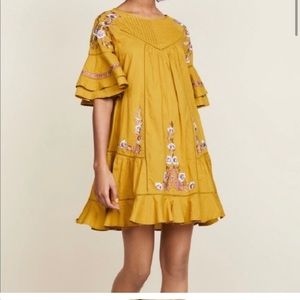 Free people size xs embroidered Pablo dress